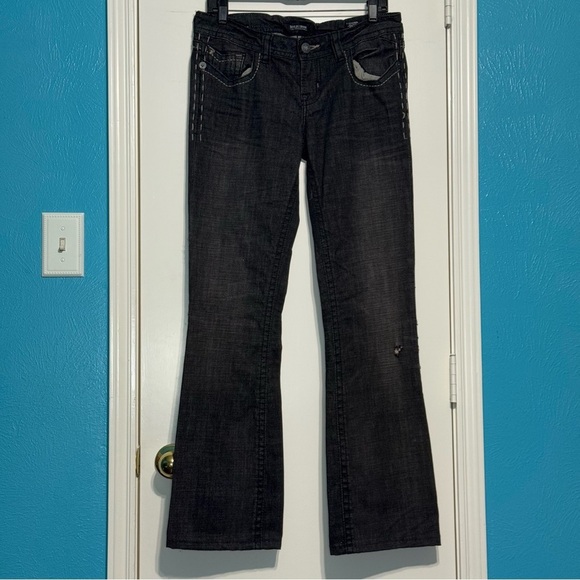 MEK DNM Women's Gray Flared Denim Jeans size 29 - Picture 13 of 16